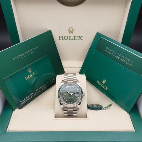 Rolex Day-Date 40 228239 40mm White gold Green 4