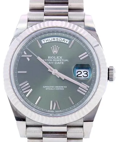 Rolex Day-Date 40 228239 40mm White gold Green