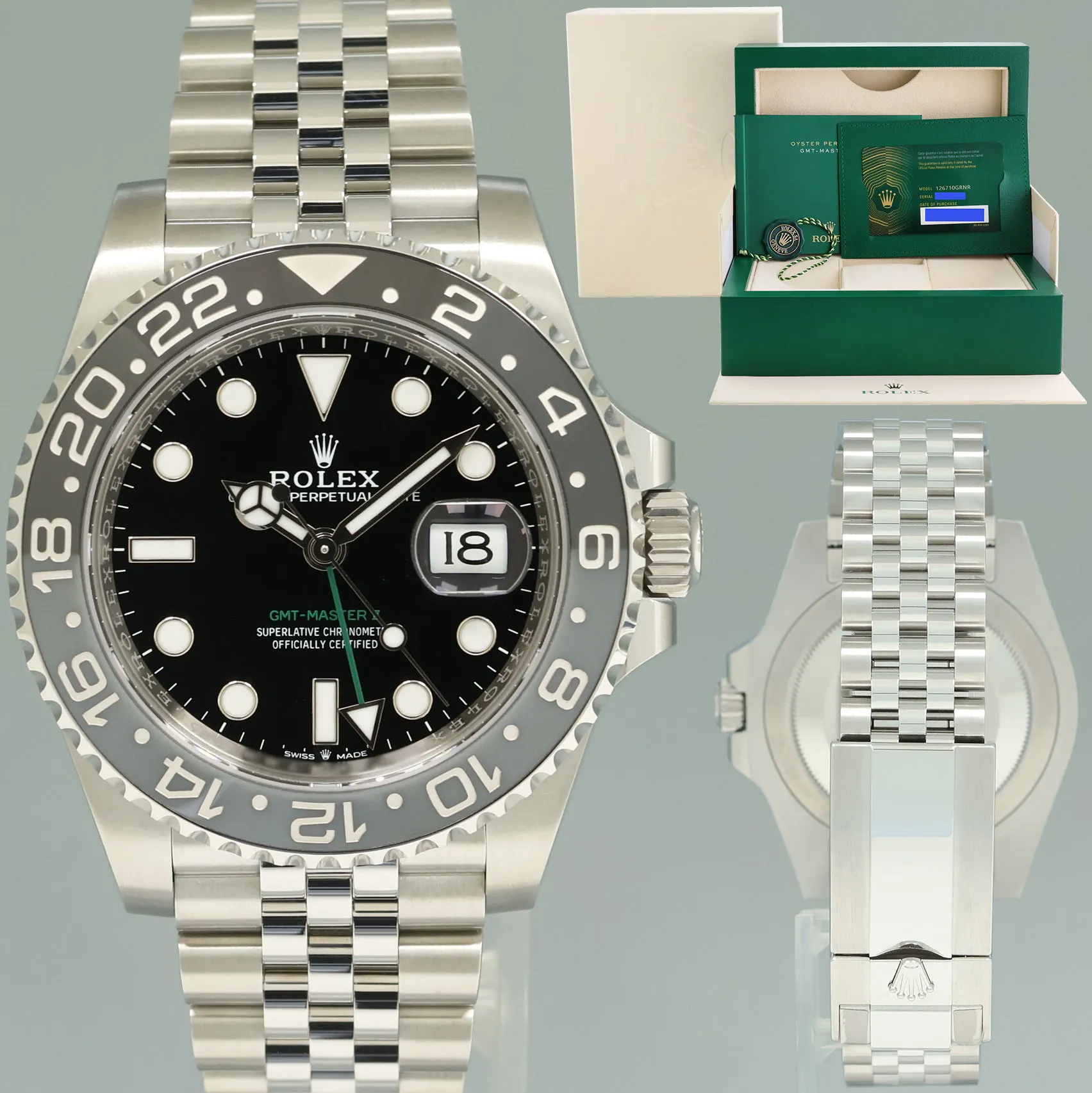 Rolex GMT-Master II 126710GRNR 40mm Stainless steel Black