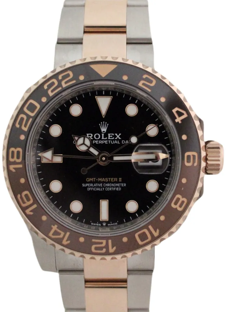 Rolex GMT-Master 126711CHNR/OY.BLACK 40mm Rose gold and Stainless steel Black