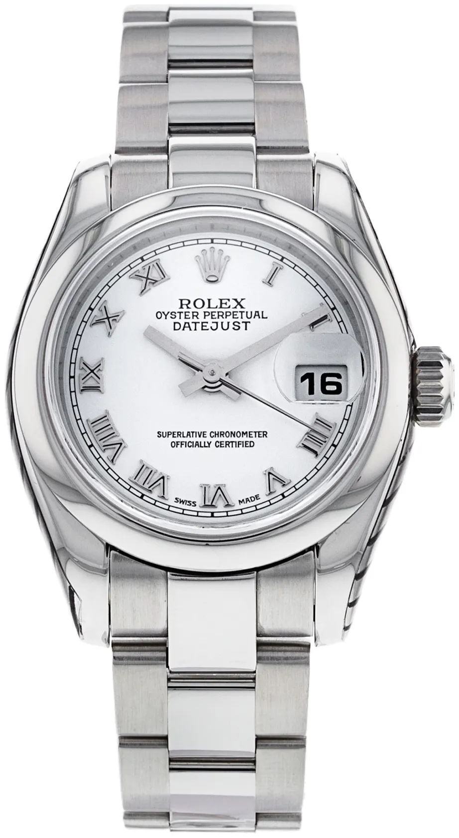 Rolex Lady-Datejust 179160 26mm Stainless steel White