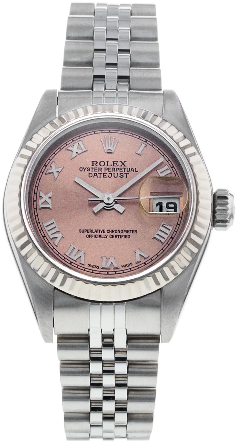 Rolex Lady-Datejust 79174 26mm White gold and Stainless steel Blue