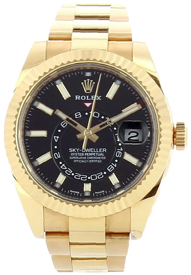 Rolex Sky-Dweller 326938/OY.BLACK 42mm Yellow gold Black