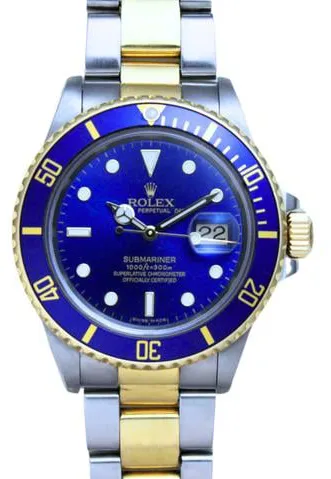 Rolex Submariner 16803 40mm Yellow gold and Stainless steel Blue