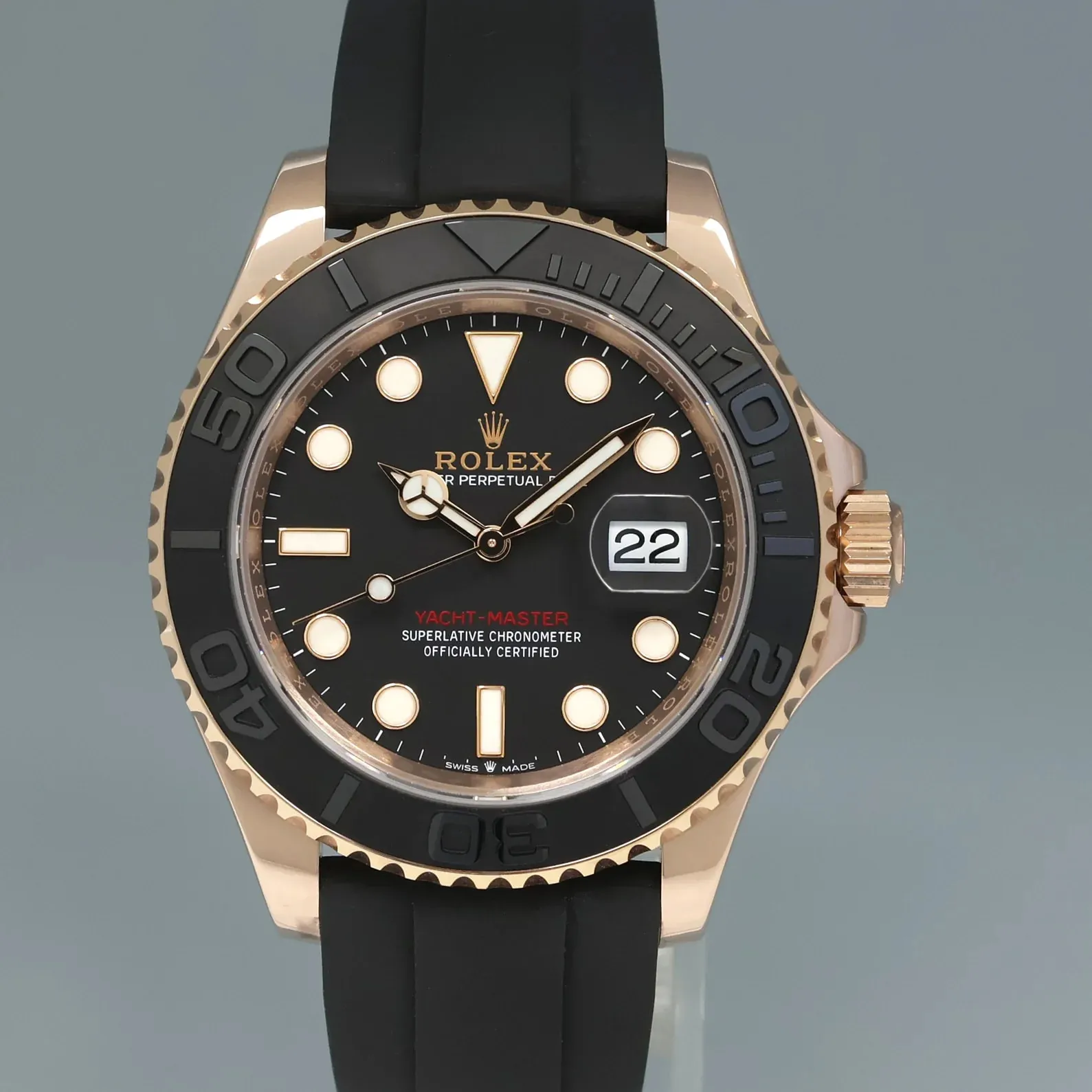 Rolex Yacht-Master 126655-0002 40mm Everose gold Black