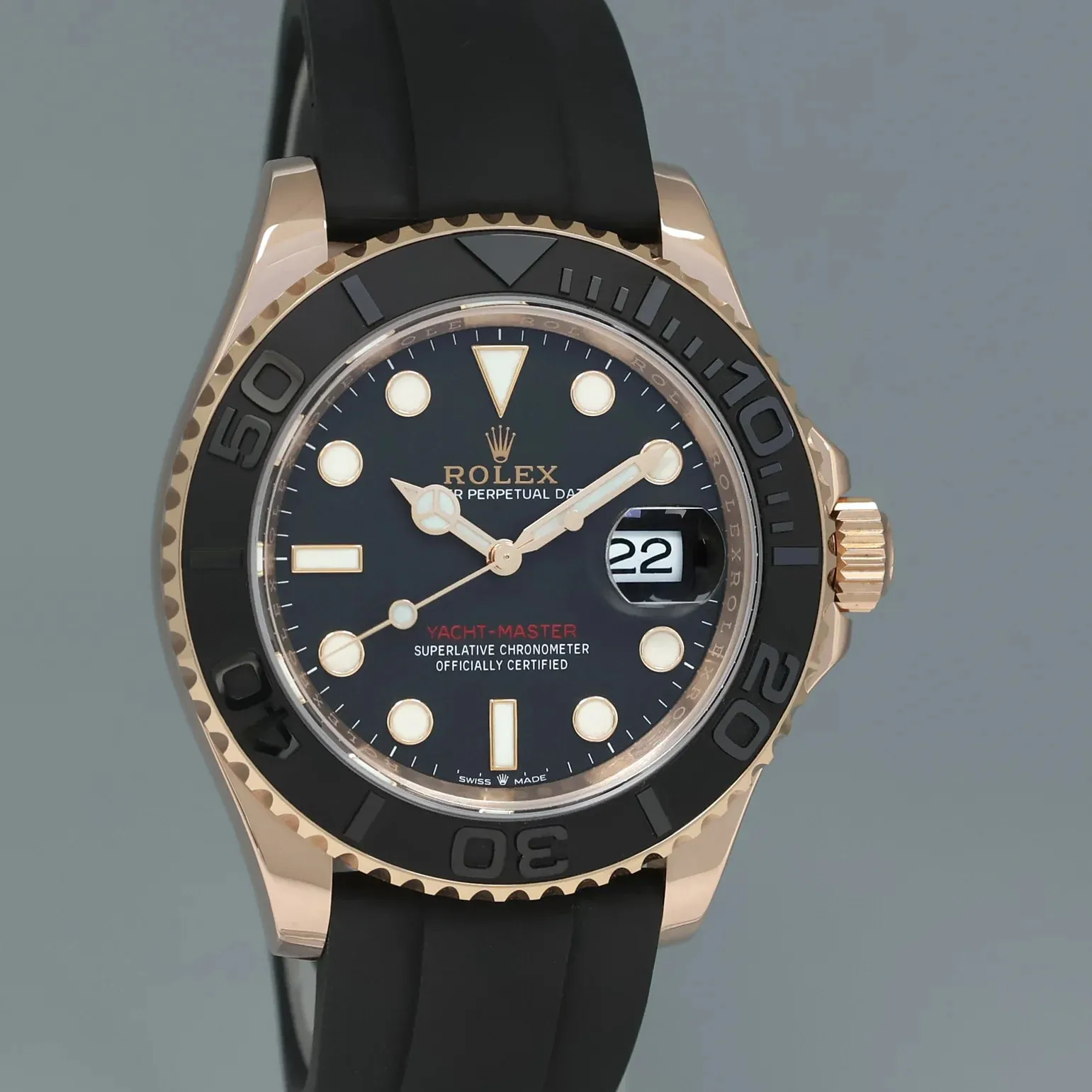 Rolex Yacht-Master 126655-0002 40mm Everose gold Black 1