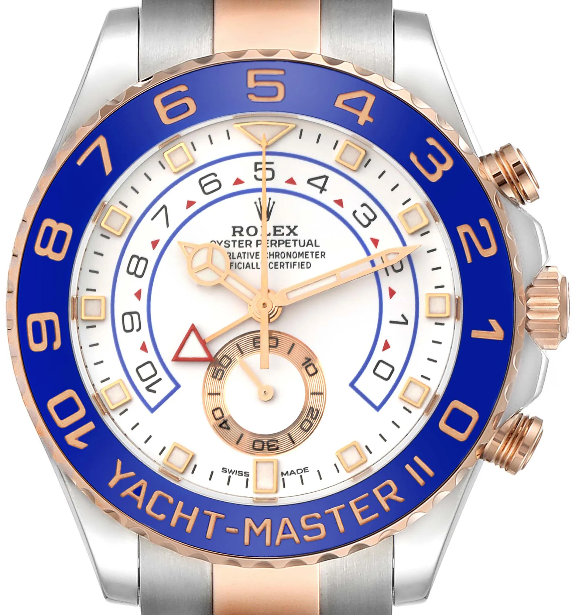 Rolex Yacht-Master II 116681 44mm Rose gold and Stainless steel and 18k rose gold White