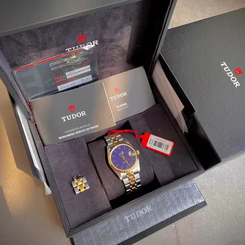 Tudor Prince Date 74033 34mm Yellow gold and Stainless steel Blue 4