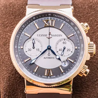 Ulysse Nardin Marine Chronograph 356-66-3/319 Rose gold Gray