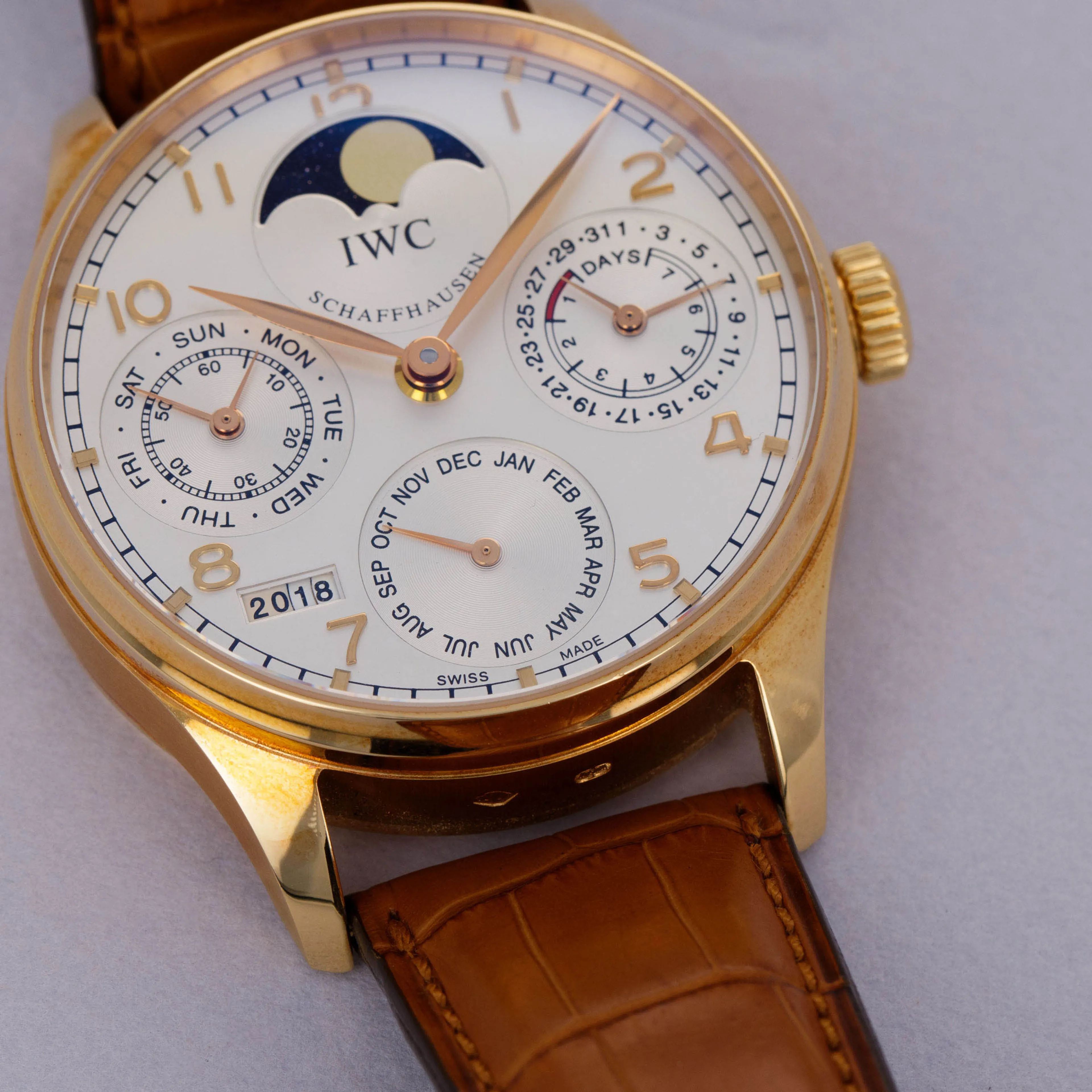 IWC Portugieser IW502213 42.3mm Rose gold Silver 1