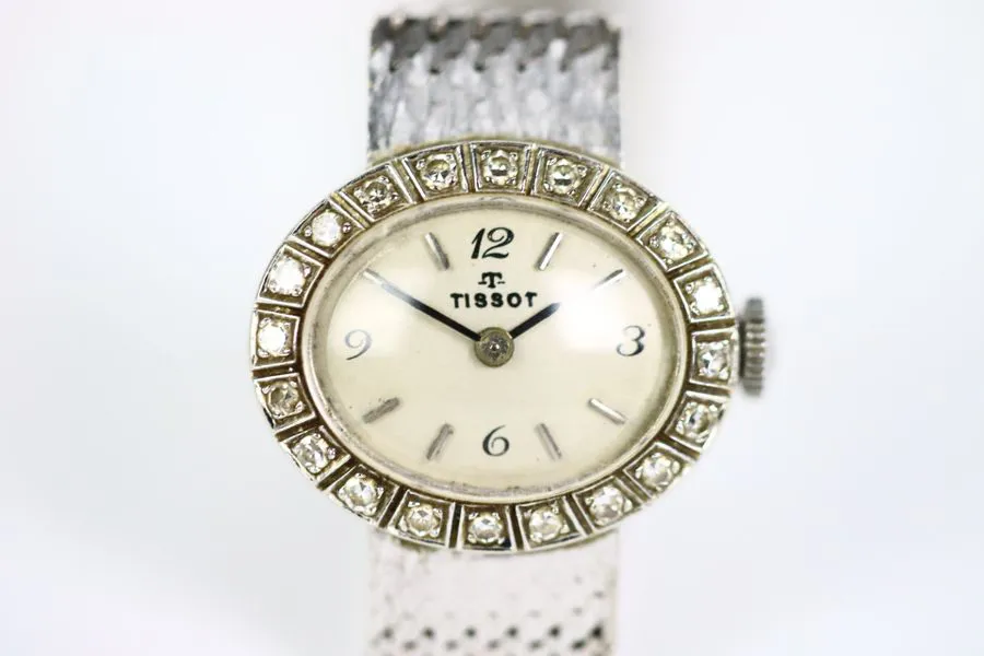 Tissot 18k white gold Silver