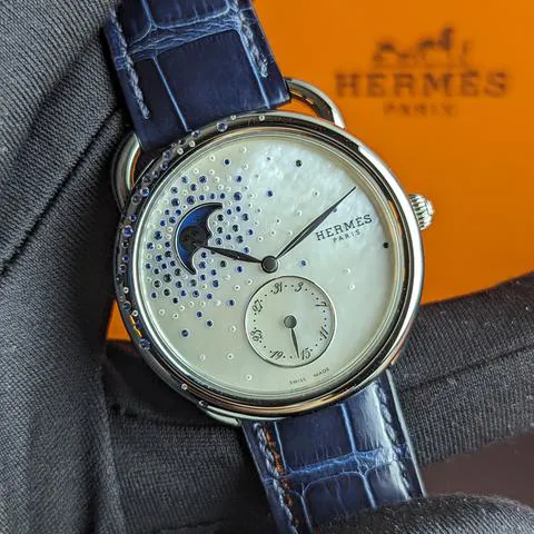 Hermès Arceau AR7.A30 38mm Stainless steel Mother-of-pearl