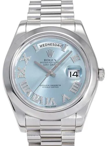 Rolex Day-Date II 218206 41mm Platinum Blue