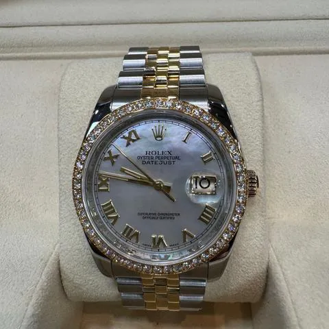 Rolex Datejust 36 116243 36mm Yellow gold and Stainless steel Mother-of-pearl