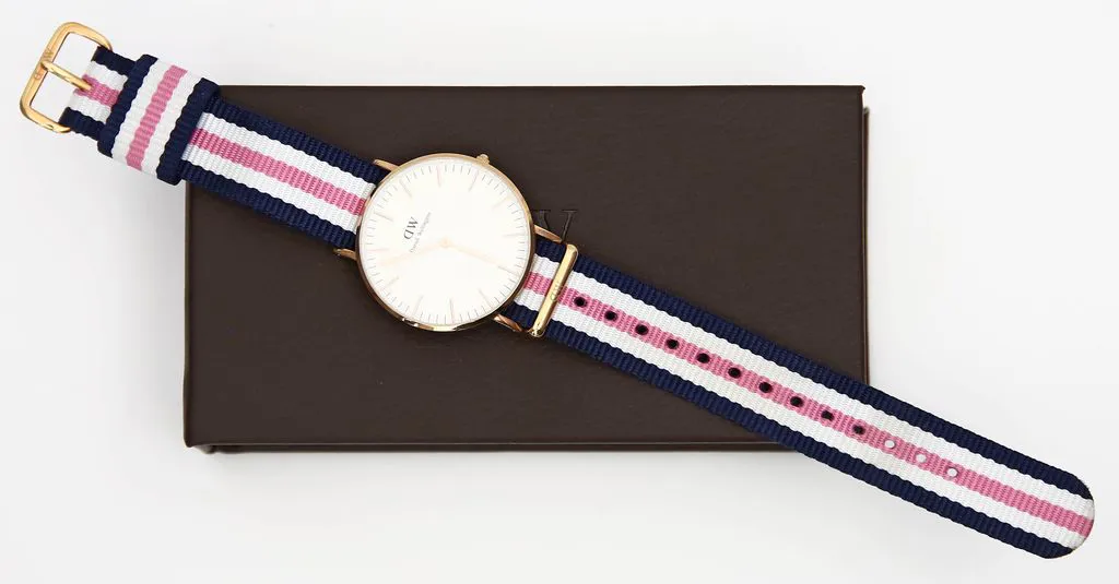 Daniel Wellington 35mm Stainless steel and Gold-plated White