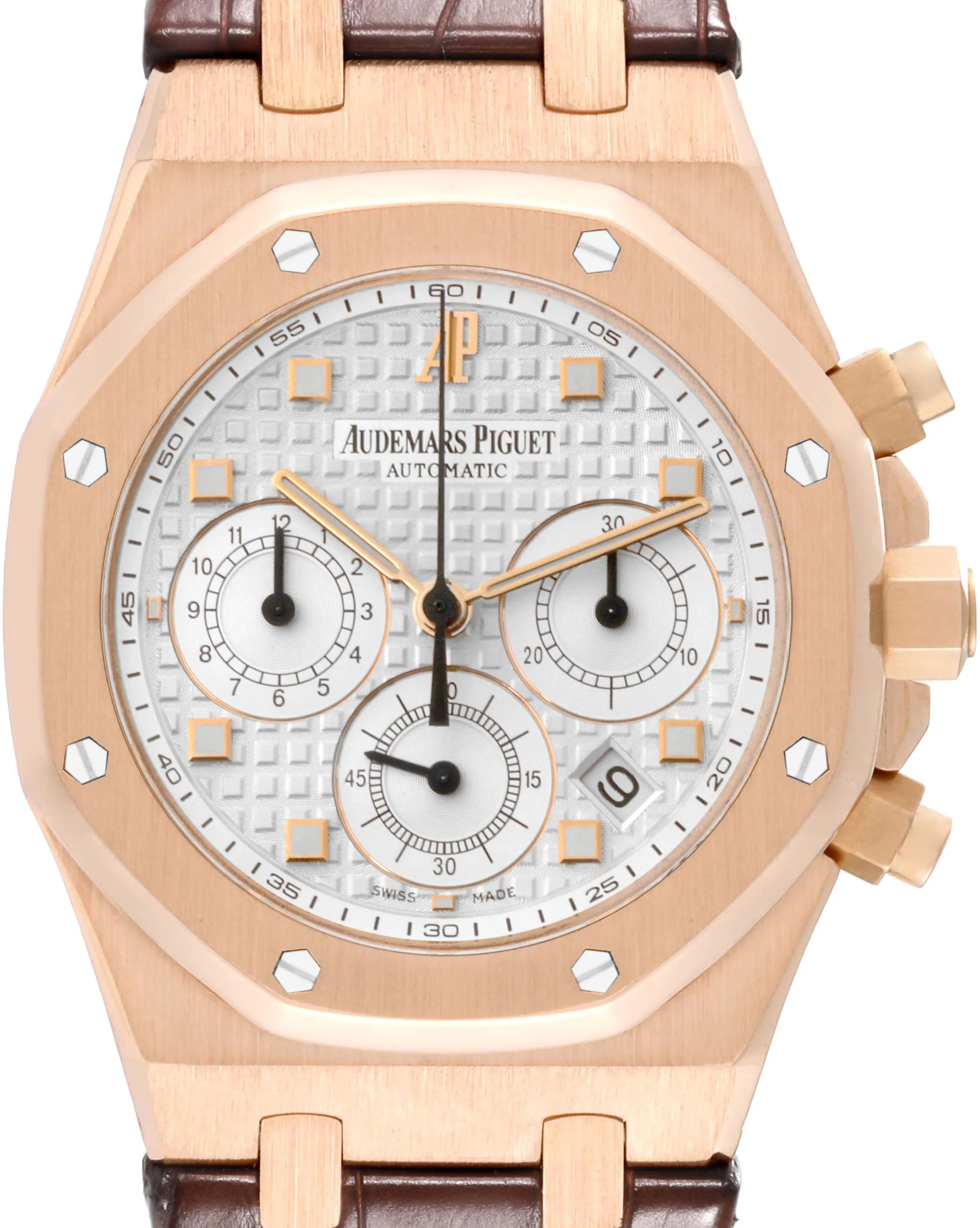 Audemars Piguet Royal Oak 26022OR.OO.D088CR.01 39mm Rose gold and 18k rose gold Metallic silvered