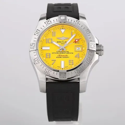 Breitling Avenger A17331101I1S1 45mm Stainless steel Yellow