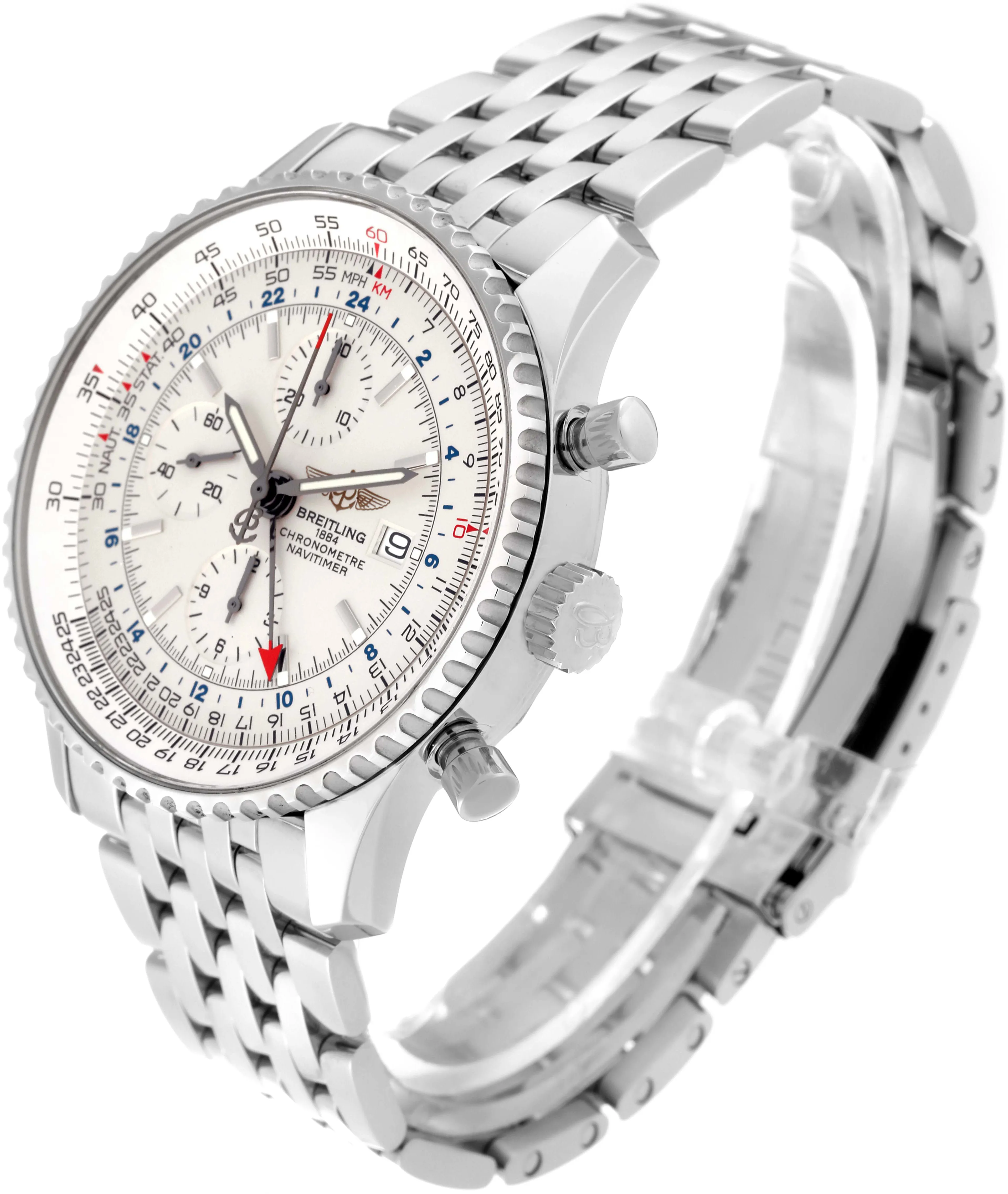 Breitling Navitimer World A2432212/G571 46mm Stainless steel Silver 2