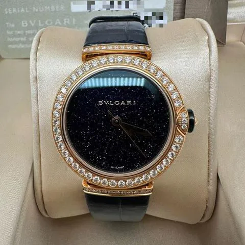 Bulgari LVCEA 103341 33mm Rose gold Blue