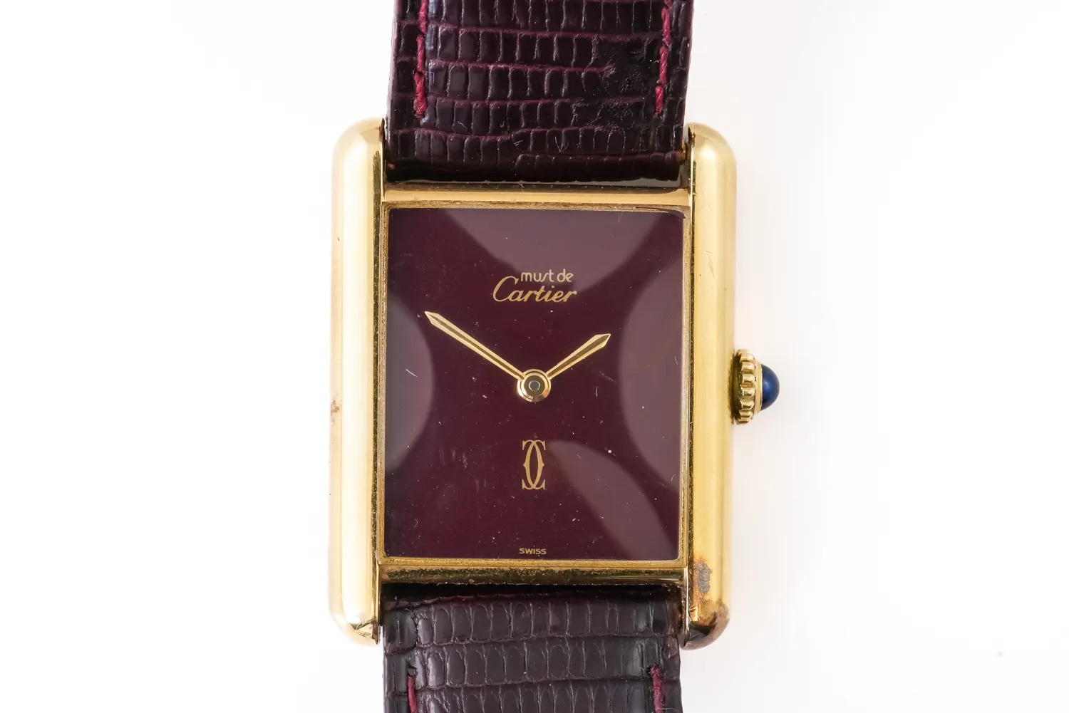 Cartier Gold-plated Burgundy