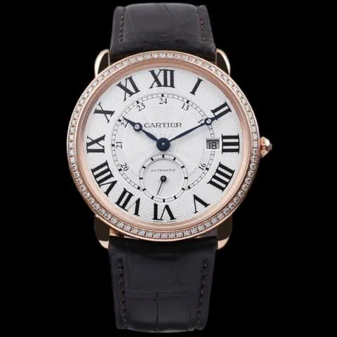 Cartier Ronde Louis Cartier WR007017 40mm Rose gold Silver