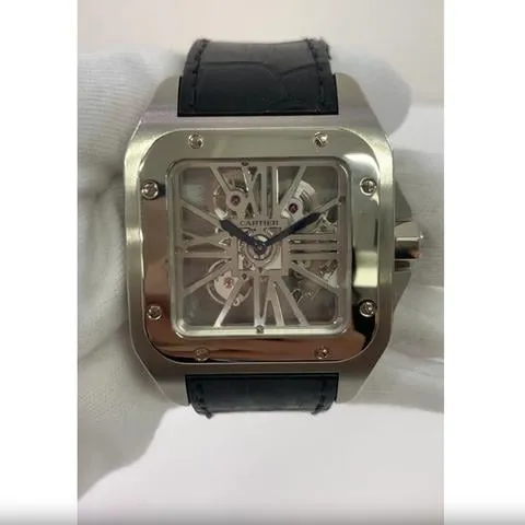 Cartier Santos 100 W2020018 46mm Platinum Skeletonized