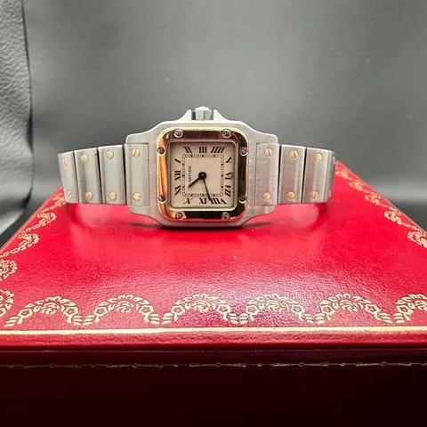 Cartier Santos 1057930 24mm Yellow gold and Stainless steel Silver