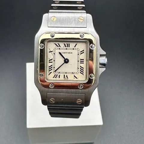 Cartier Santos 1057930 24mm Yellow gold and Stainless steel Silver 1