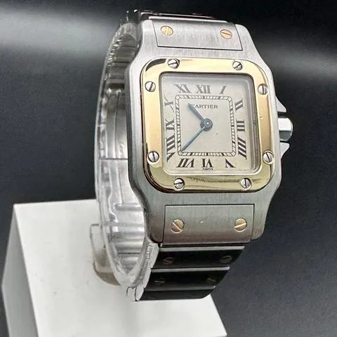 Cartier Santos 1057930 24mm Yellow gold and Stainless steel Silver 2