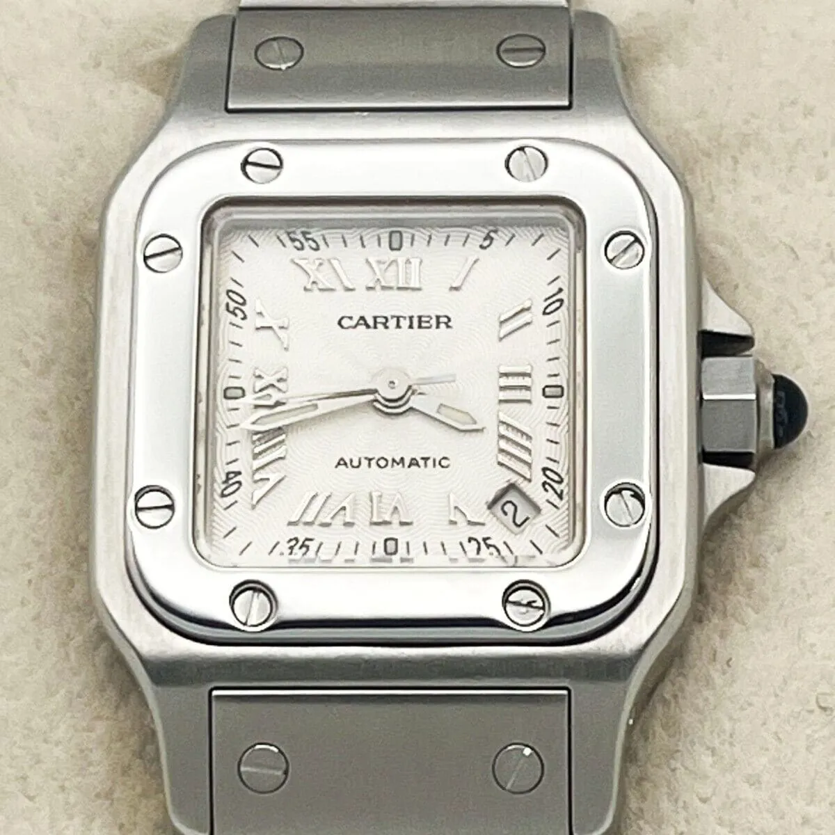 Cartier Santos 2423 24mm Stainless steel Silvered