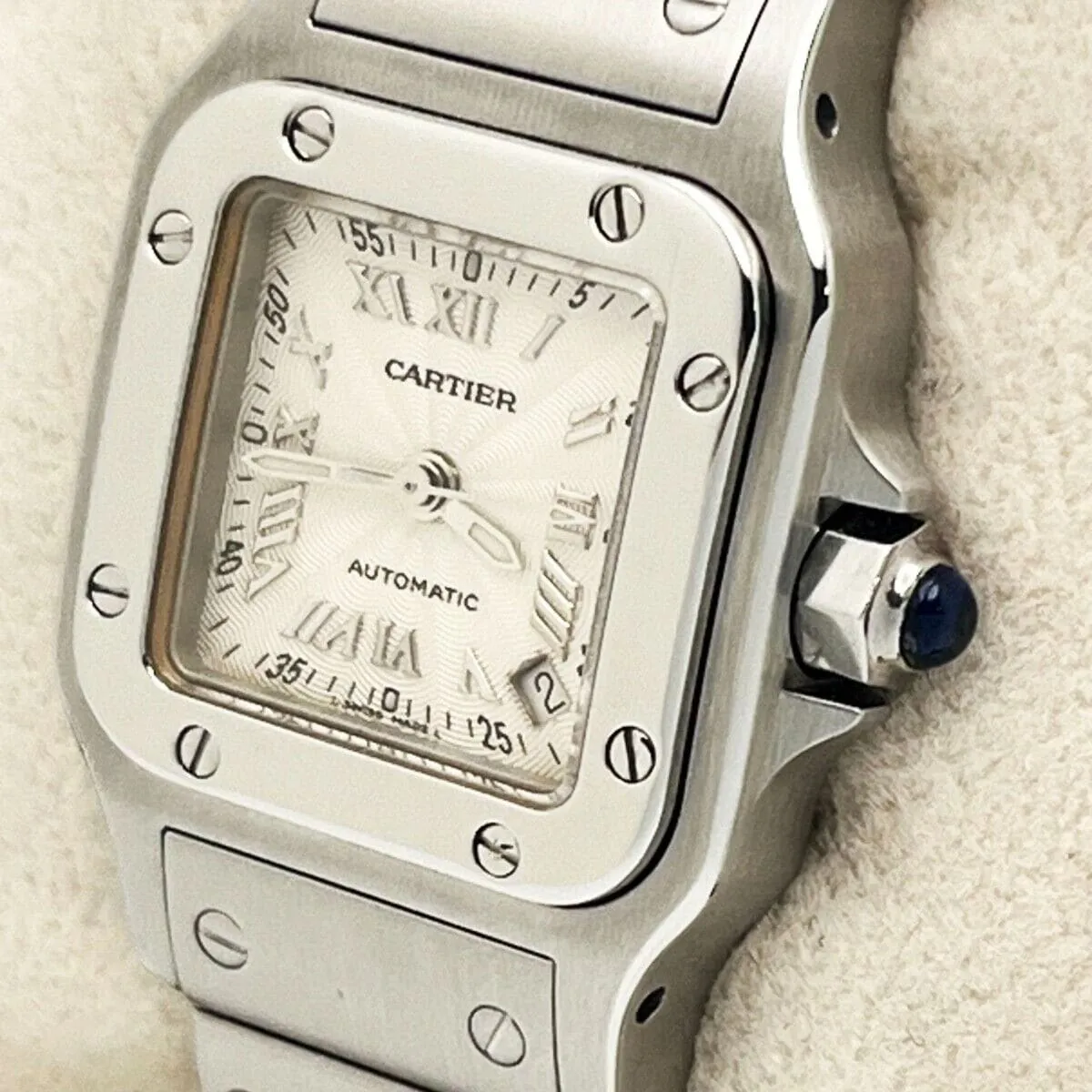 Cartier Santos 2423 24mm Stainless steel Silvered 1