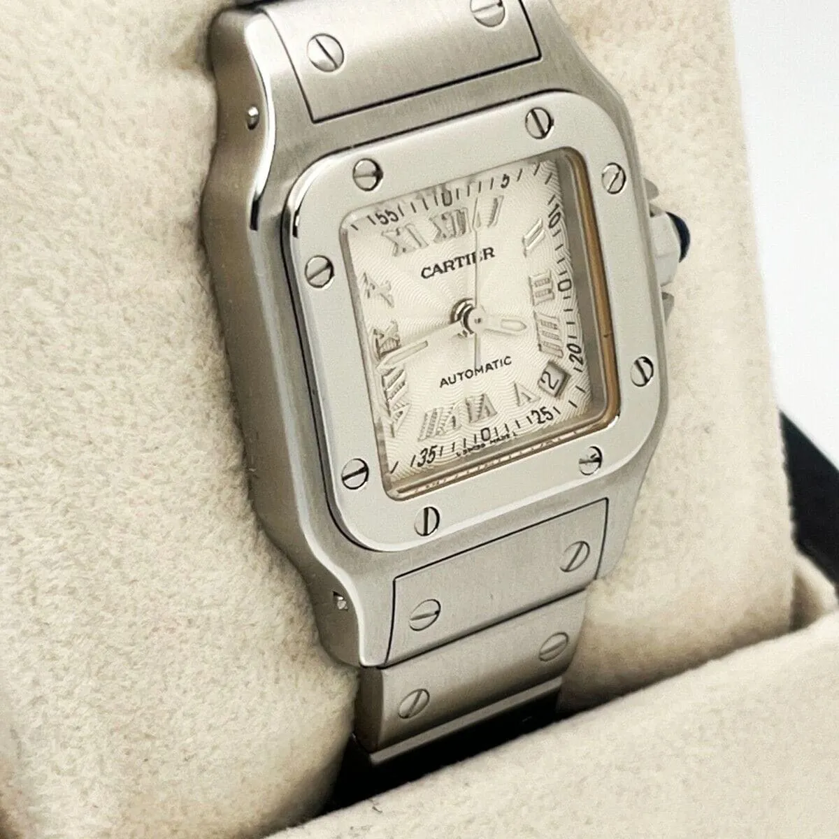 Cartier Santos 2423 24mm Stainless steel Silvered 2