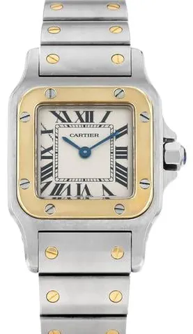 Cartier Santos Galbée 1567 Yellow gold and Stainless steel White