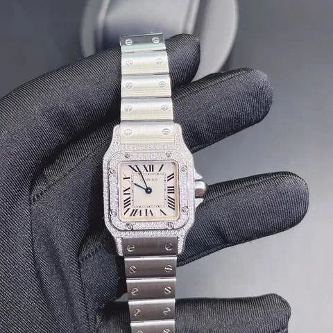 Cartier Santos W20056D6 24mm Stainless steel White