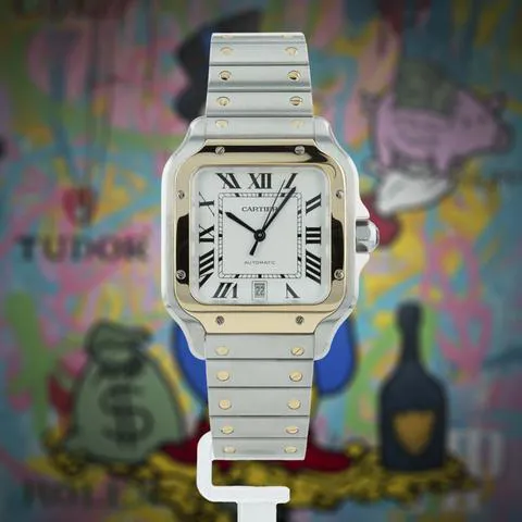 Cartier Santos W2SA0009 40mm Yellow gold and Stainless steel Silver