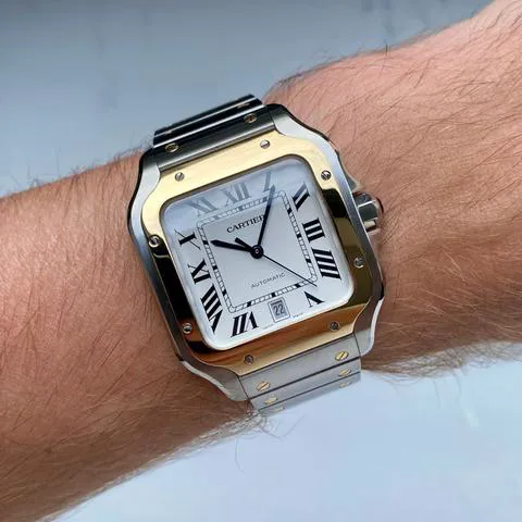 Cartier Santos W2SA0009 40mm Yellow gold and Stainless steel Silver 1