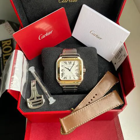 Cartier Santos W2SA0009 40mm Yellow gold and Stainless steel Silver 3