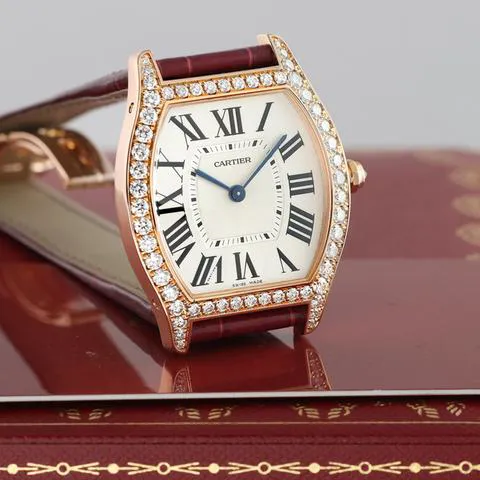 Cartier Tortue wa501008 31mm Rose gold Silver 6