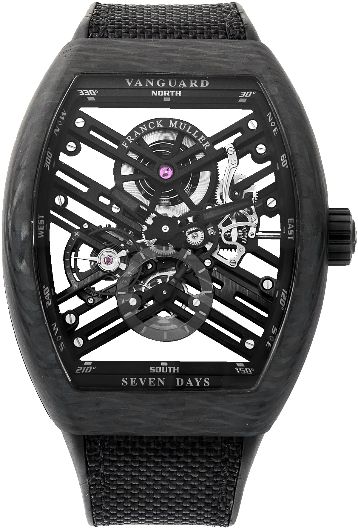 Franck Muller Vanguard V 45 S6 SQT 44mm Carbon fiber Transparent