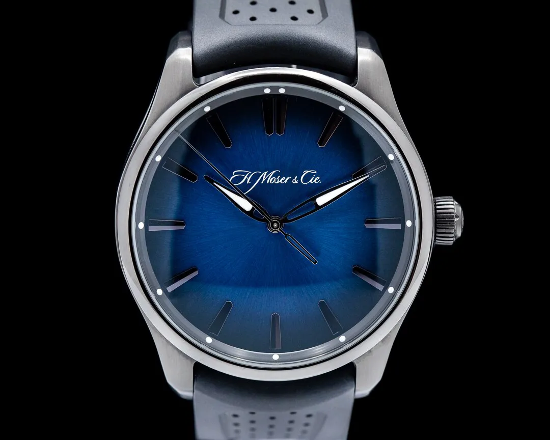 H. Moser & Cie. Pioneer 3200-1205 43mm Stainless steel Blue