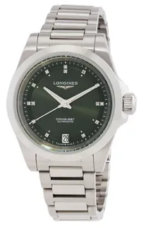 Longines Conquest L34304076 34mm Stainless steel Green