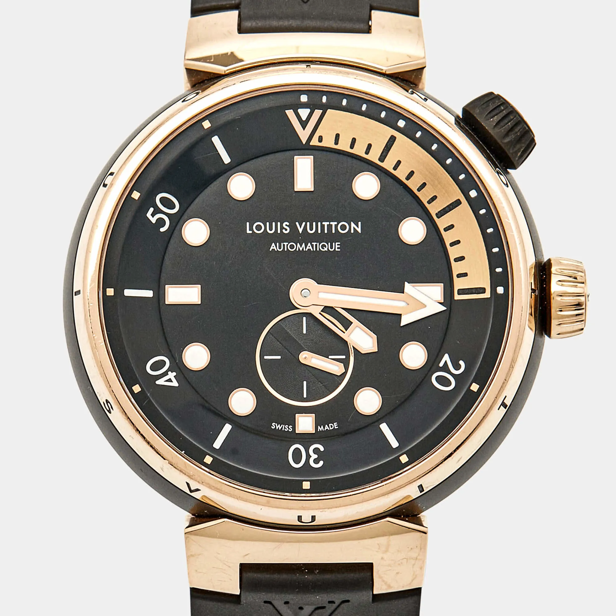 Louis Vuitton Tambour QA123 44mm Rose gold and Stainless steel and PVD and 18k rose gold 1