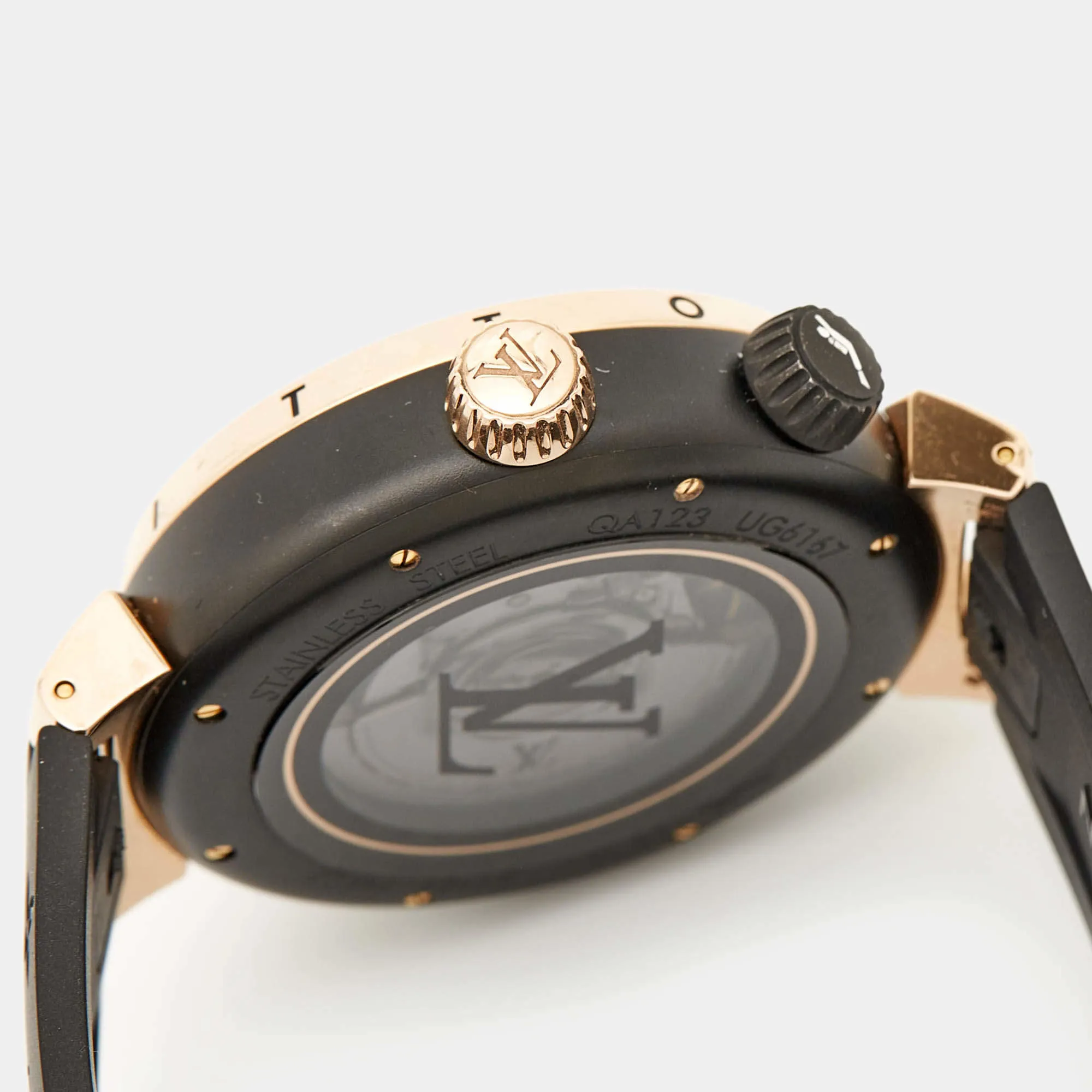 Louis Vuitton Tambour QA123 44mm Rose gold and Stainless steel and PVD and 18k rose gold 9