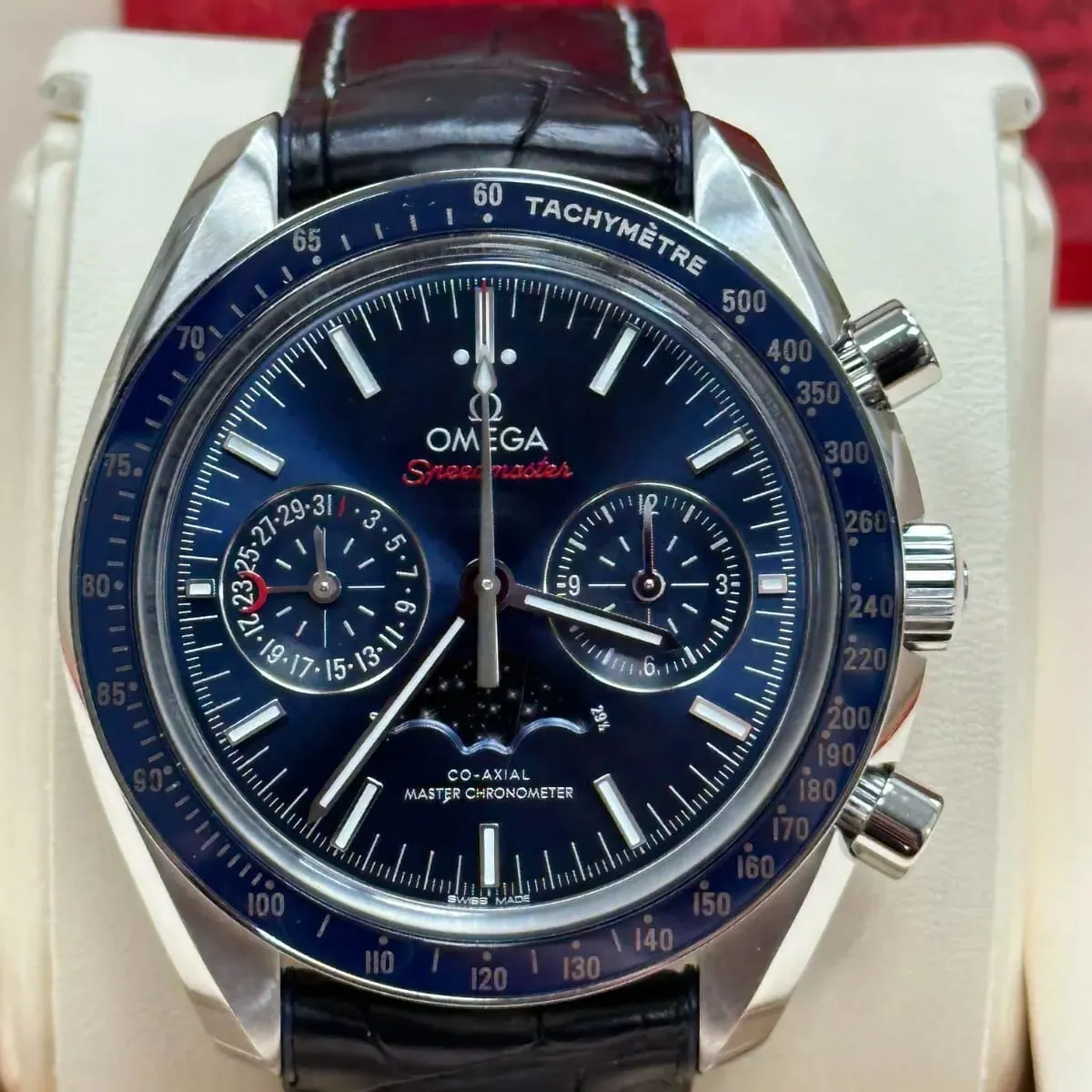 Omega Speedmaster Professional Moonwatch Moonphase 304.33.44.52.03.001 44.25mm Ceramic and Stainless steel Blue