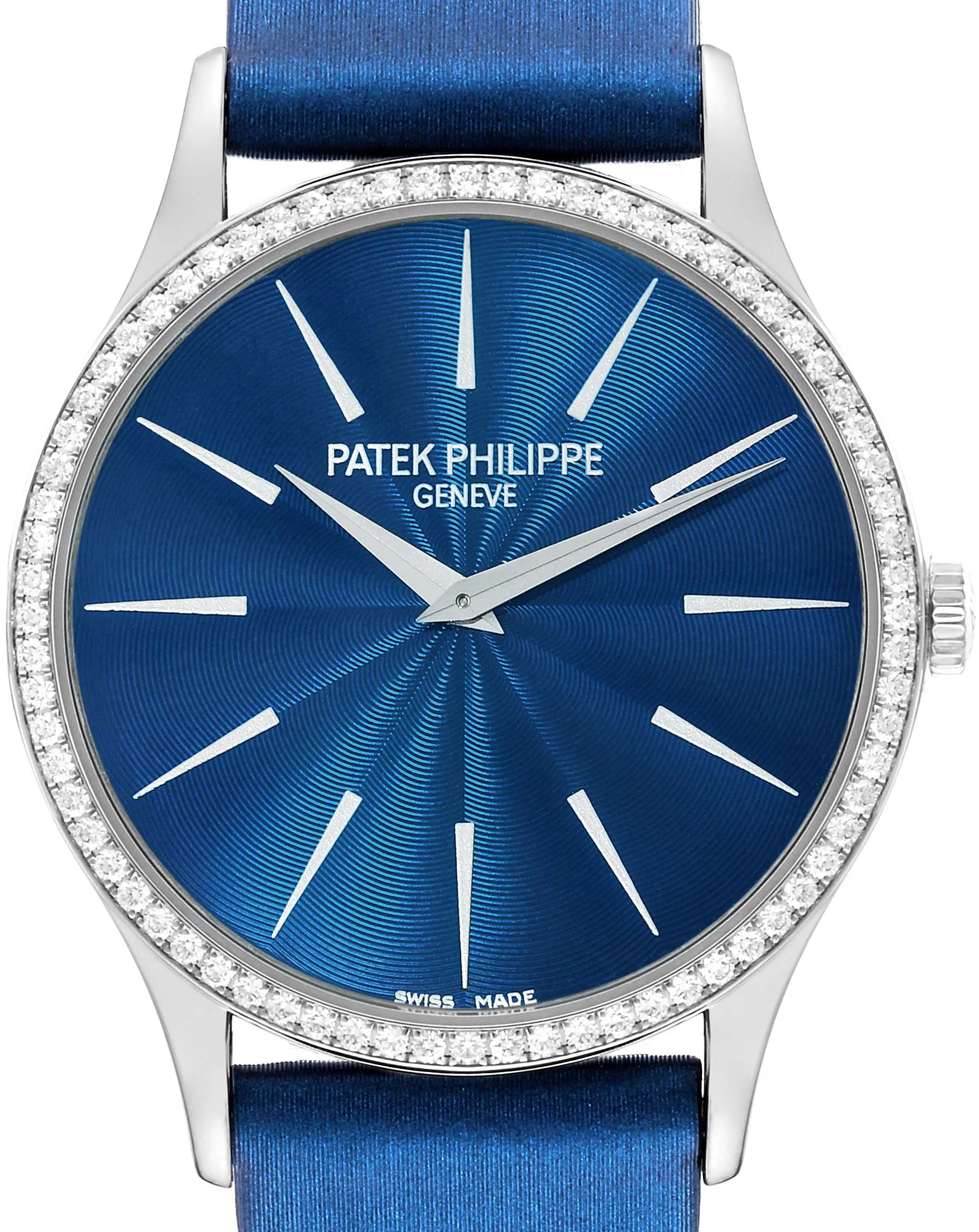 Patek Philippe Calatrava 4897G-001 33mm White gold and 18k white gold Blue