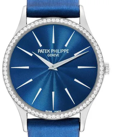 Patek Philippe Calatrava 4897G-001 33mm White gold Blue