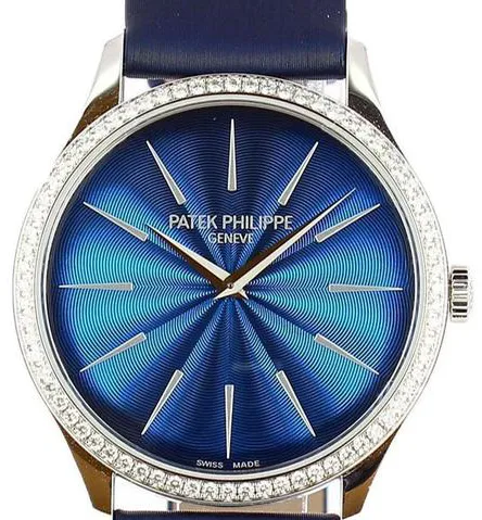 Patek Philippe Calatrava 4897G-001 33mm White gold Blue