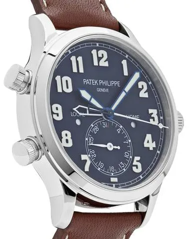 Patek Philippe Calatrava Pilot Travel Time 5524G-001 42mm White gold Blue 3