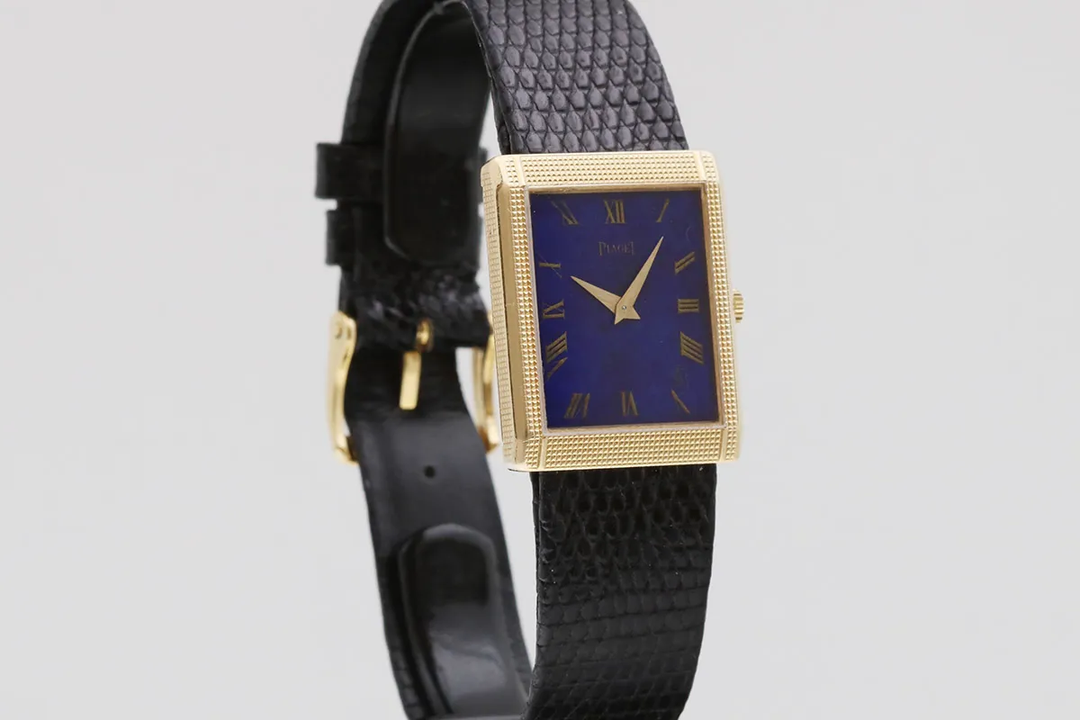 Piaget 9151 24mm Yellow gold and 18k yellow gold Lapis lazuli 8