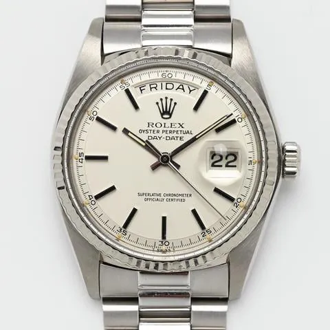 Rolex Day-Date 36 1803 36mm White gold Silver